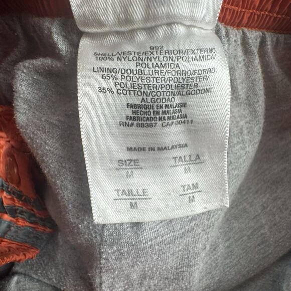 VTG Adidas Lined Windbreaker Pants Mens M Orange Y2K Tear Away Track - Picture 10 of 11